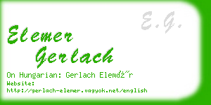 elemer gerlach business card